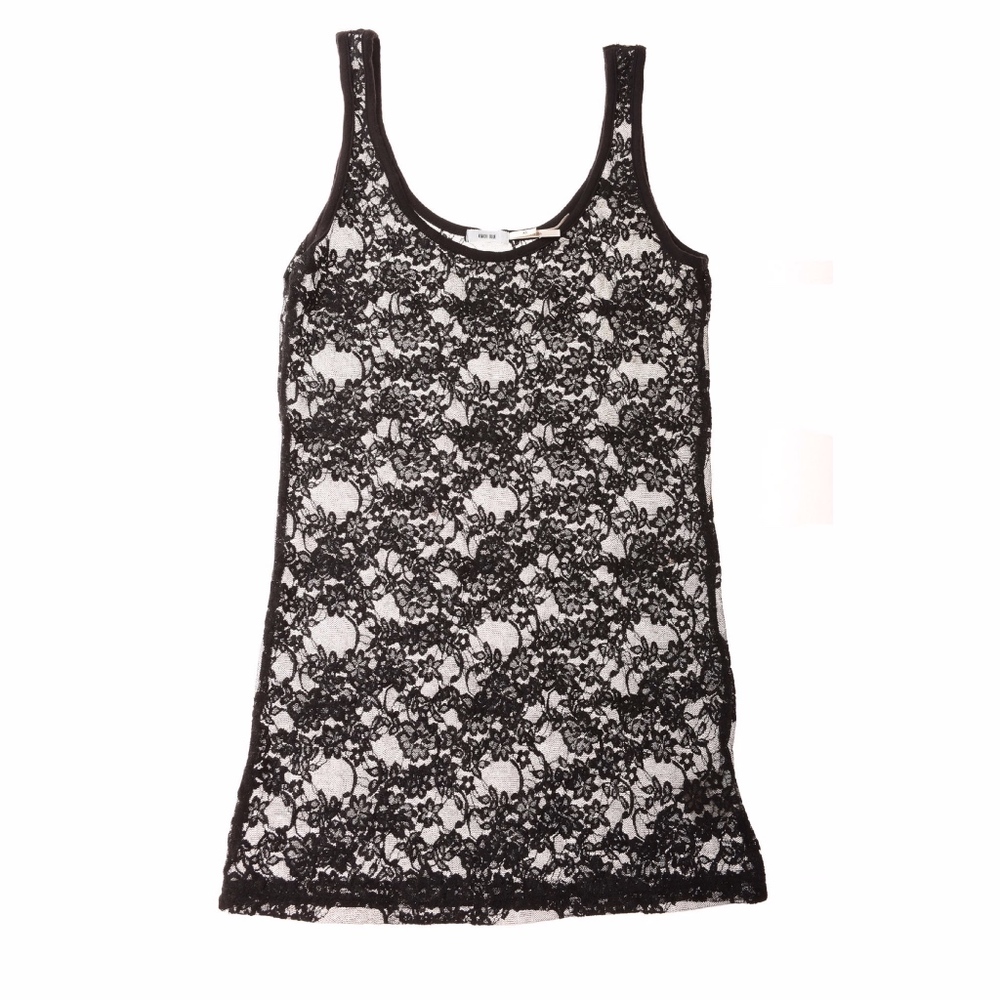 Kimchi Blue Women's Top X-Small Black  floral lace